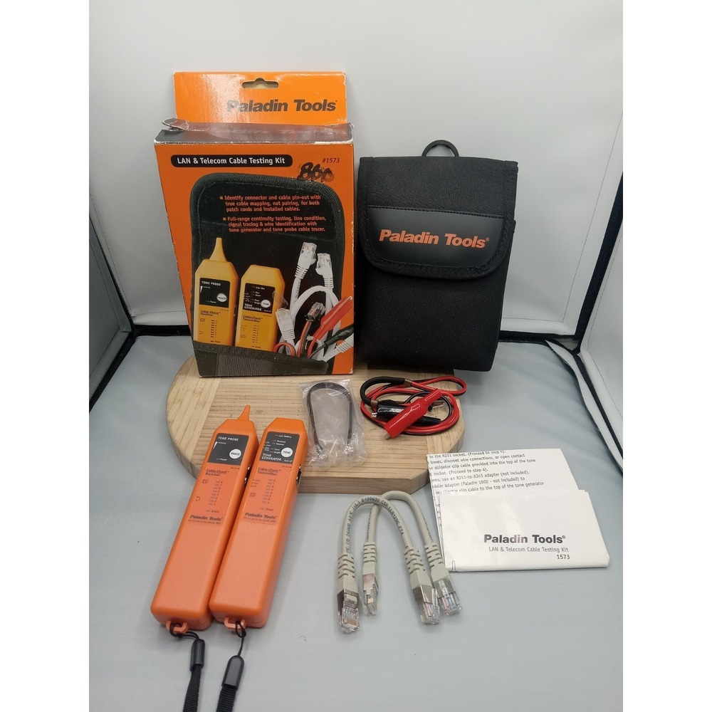 Paladin Tools 1573 Tone & Probe Plus Cable Check - LAN & Telecom Cable Test Kit